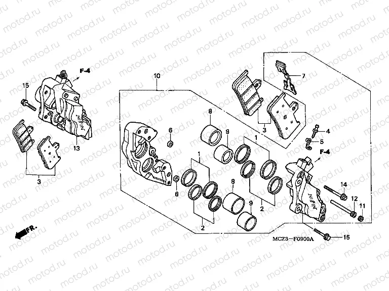 F-9 FRONT BRAKE CALIPER