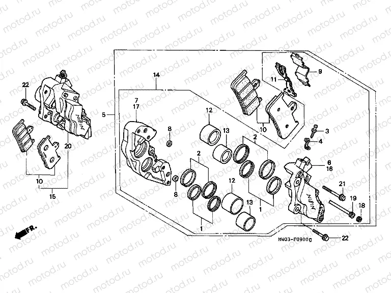 F-9 FRONT BRAKE CALIPER