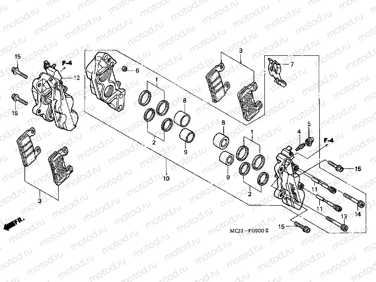 F-9 FRONT BRAKE CALIPER