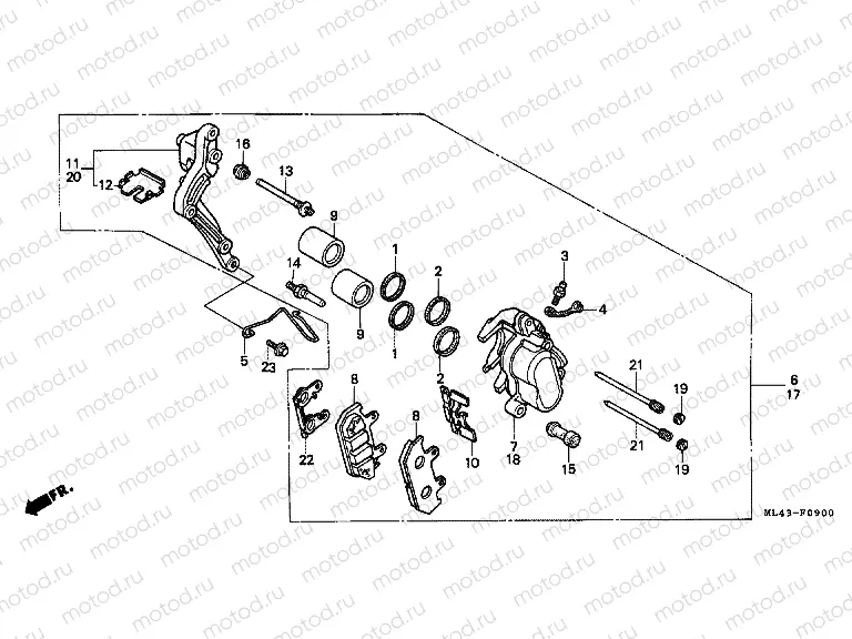 F-9 FRONT BRAKE CALIPER