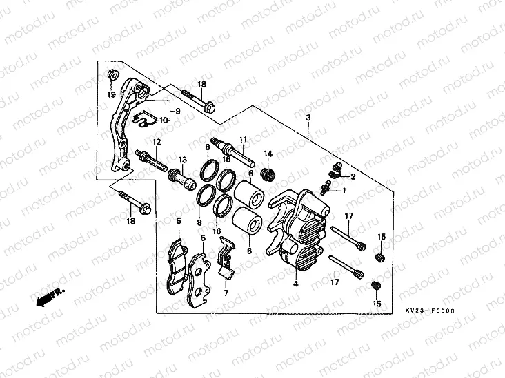 F-9 FRONT BRAKE CALIPER