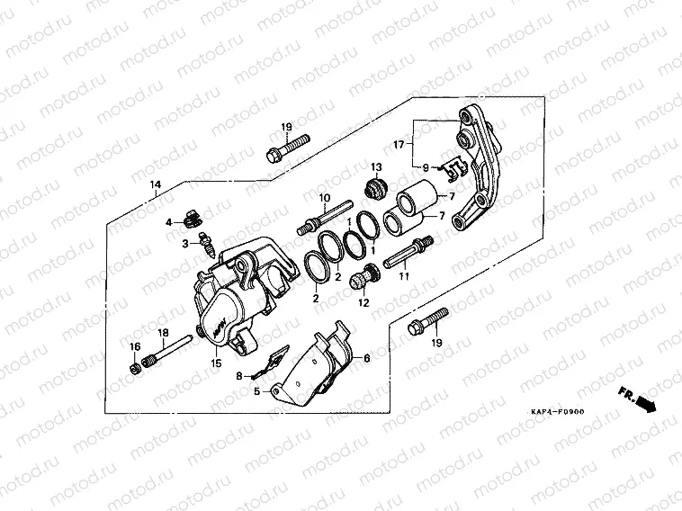 F-9 FRONT BRAKE CALIPER