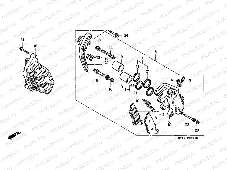 F-9 FRONT BRAKE CALIPER