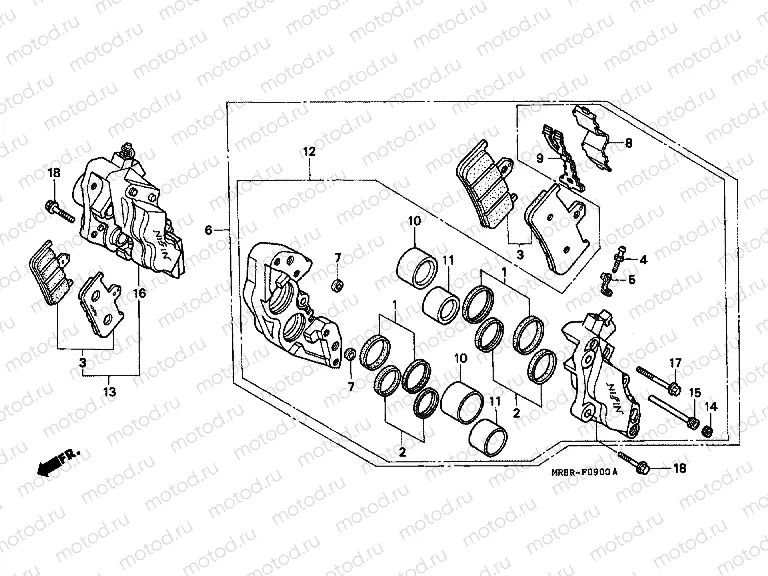 F-9 FRONT BRAKE CALIPER
