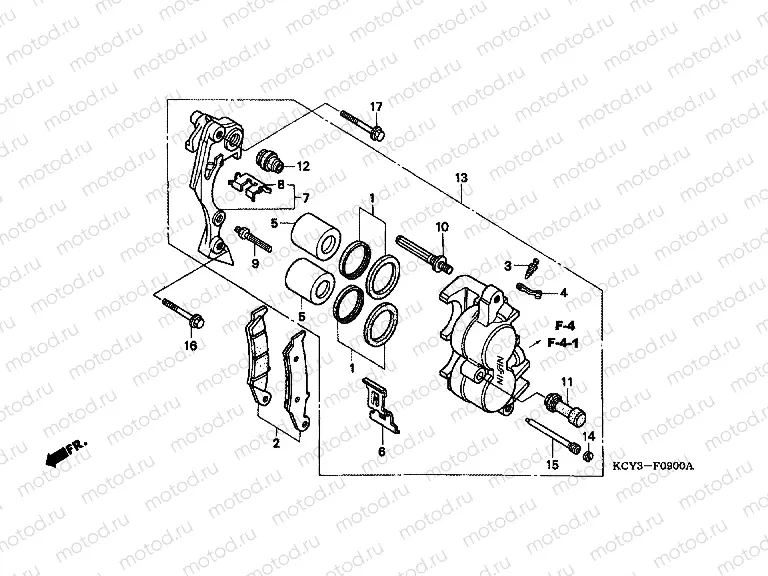 F-9 FRONT BRAKE CALIPER