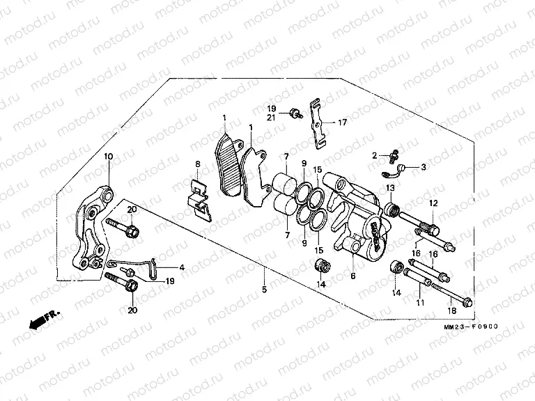 F-9 FRONT BRAKE CALIPER