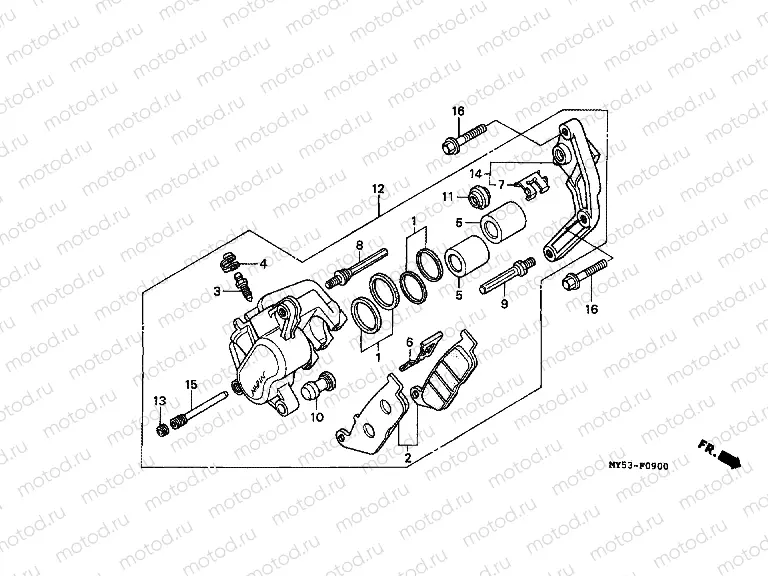 F-9 FRONT BRAKE CALIPER