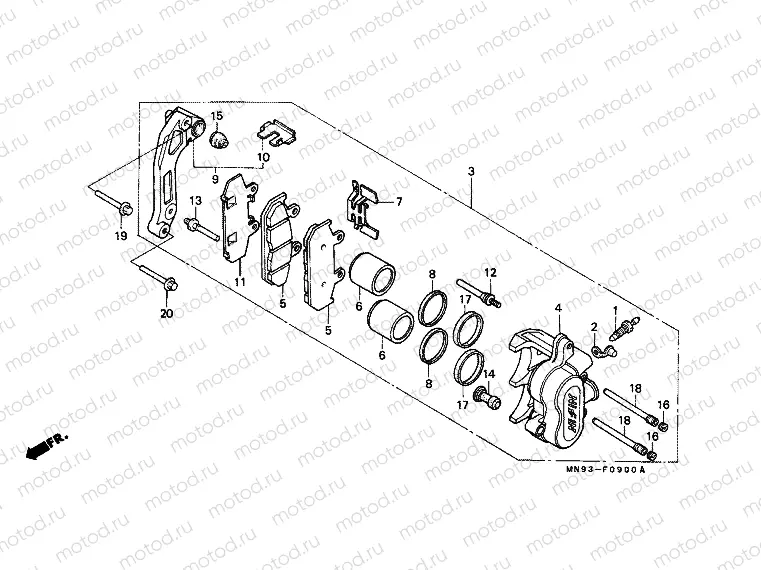F-9 FRONT BRAKE CALIPER