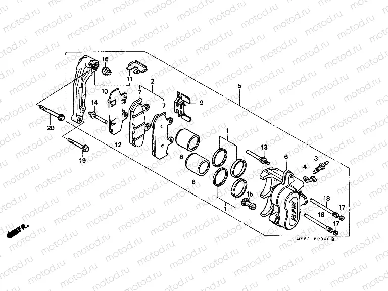 F-9 FRONT BRAKE CALIPER