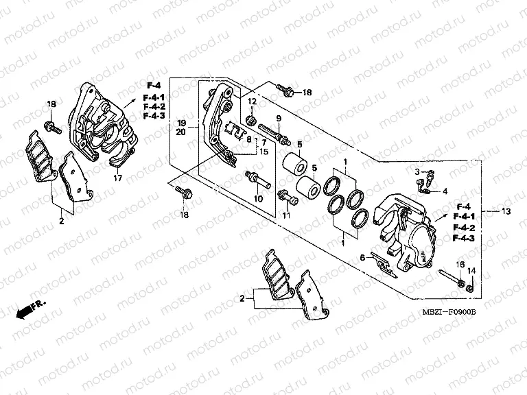 F-9 FRONT BRAKE CALIPER