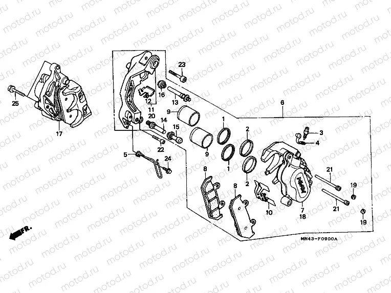 F-9 FRONT BRAKE CALIPER