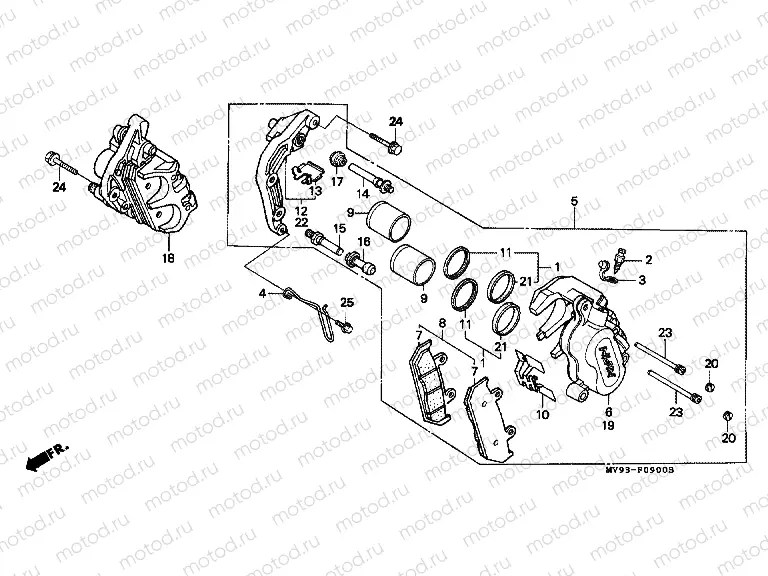 F-9 FRONT BRAKE CALIPER
