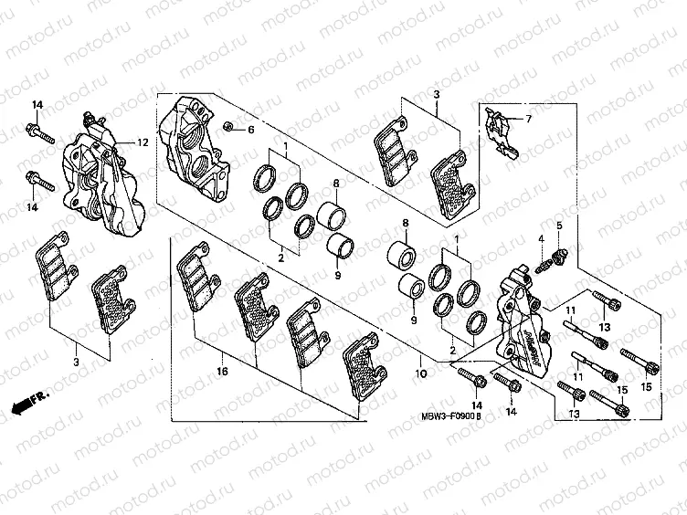 F-9 FRONT BRAKE CALIPER