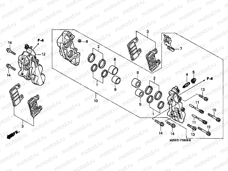 F-9 FRONT BRAKE CALIPER