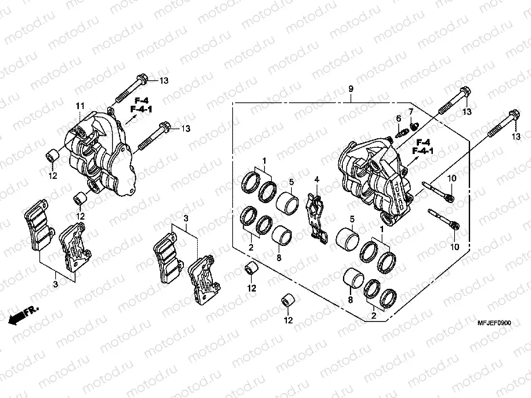F-9 FRONT BRAKE CALIPER