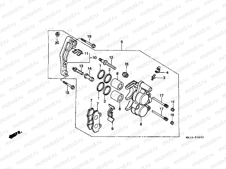F-9 FRONT BRAKE CALIPER