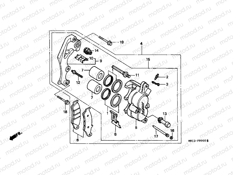 F-9 FRONT BRAKE CALIPER
