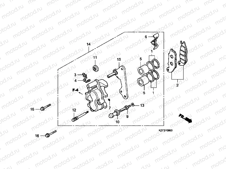 F-9 FRONT BRAKE CALIPER