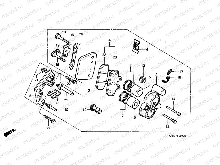 F-9 FRONT BRAKE CALIPER