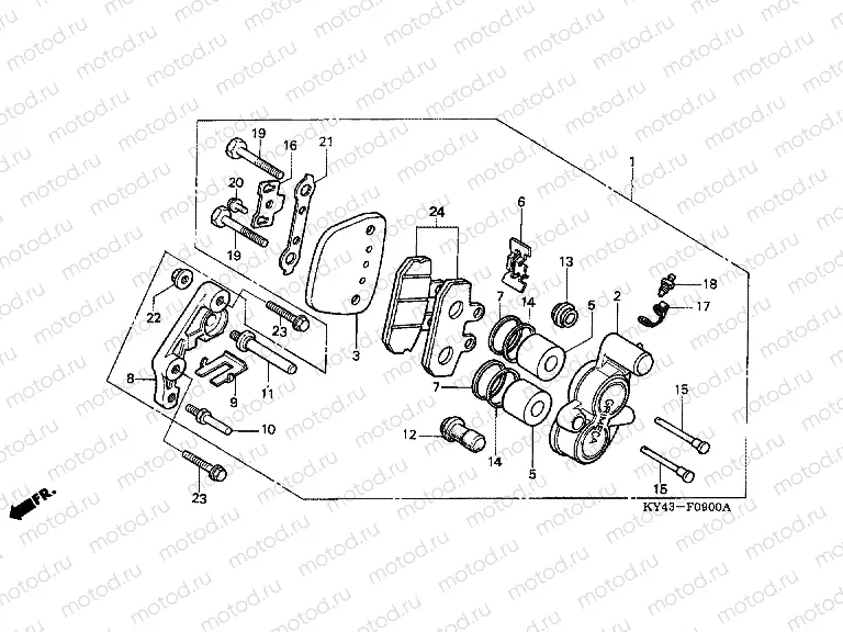 F-9 FRONT BRAKE CALIPER