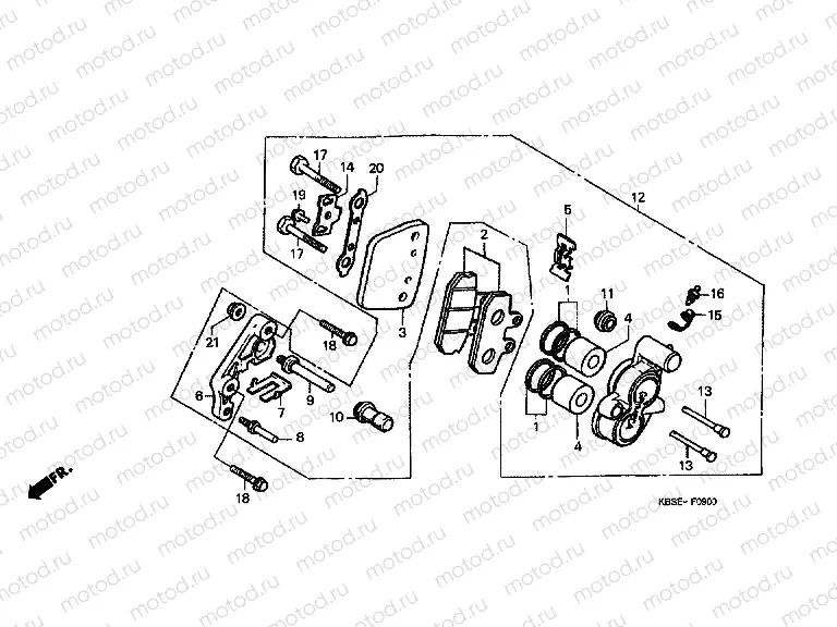 F-9 FRONT BRAKE CALIPER