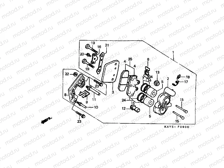 F-9 FRONT BRAKE CALIPER