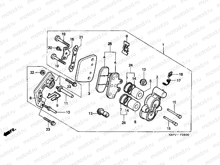 F-9 FRONT BRAKE CALIPER