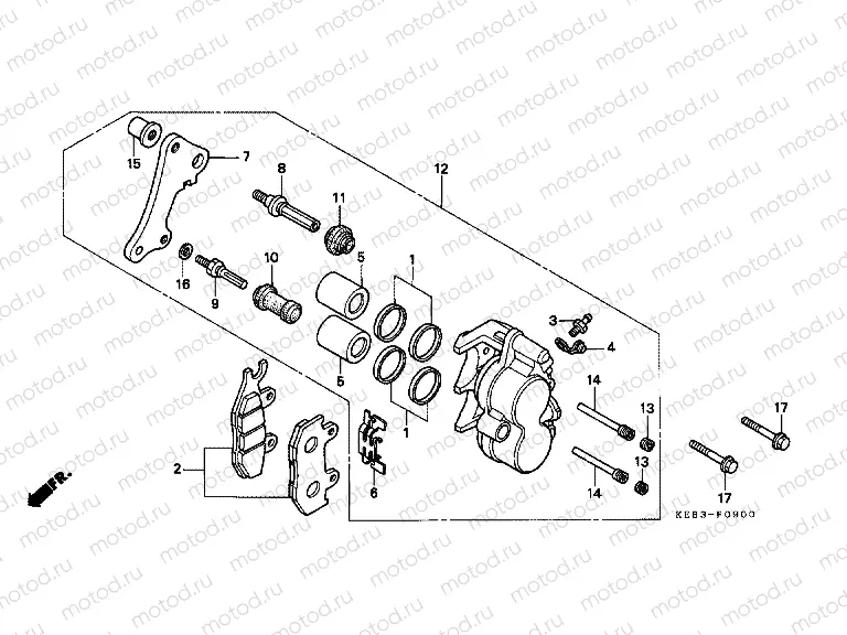 F-9 FRONT BRAKE CALIPER