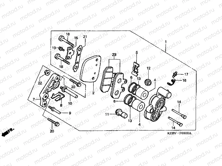 F-9 FRONT BRAKE CALIPER