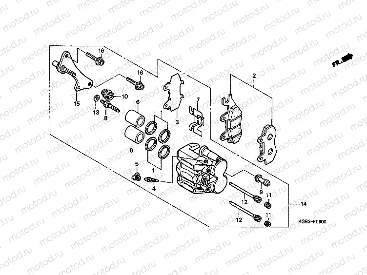 F-9 FRONT BRAKE CALIPER