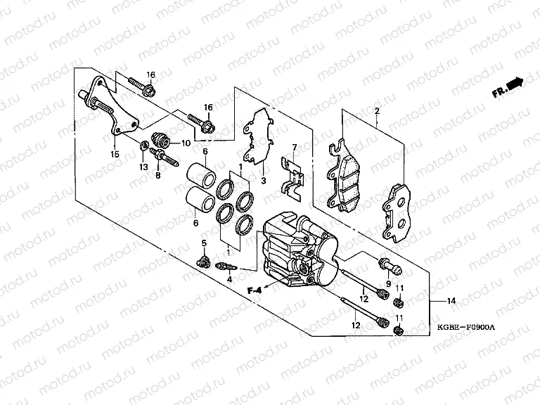 F-9 FRONT BRAKE CALIPER