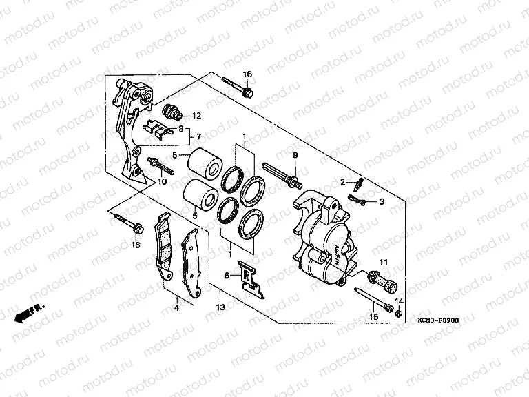 F-9 FRONT BRAKE CALIPER