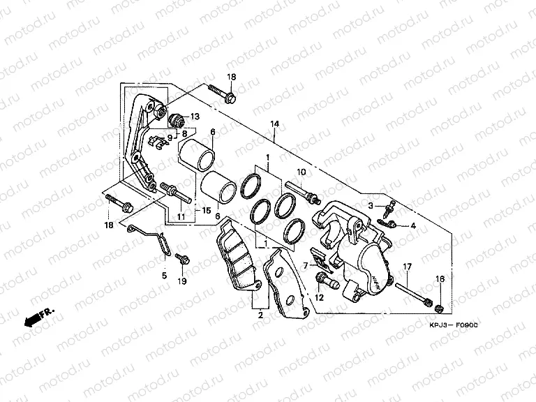 F-9 FRONT BRAKE CALIPER