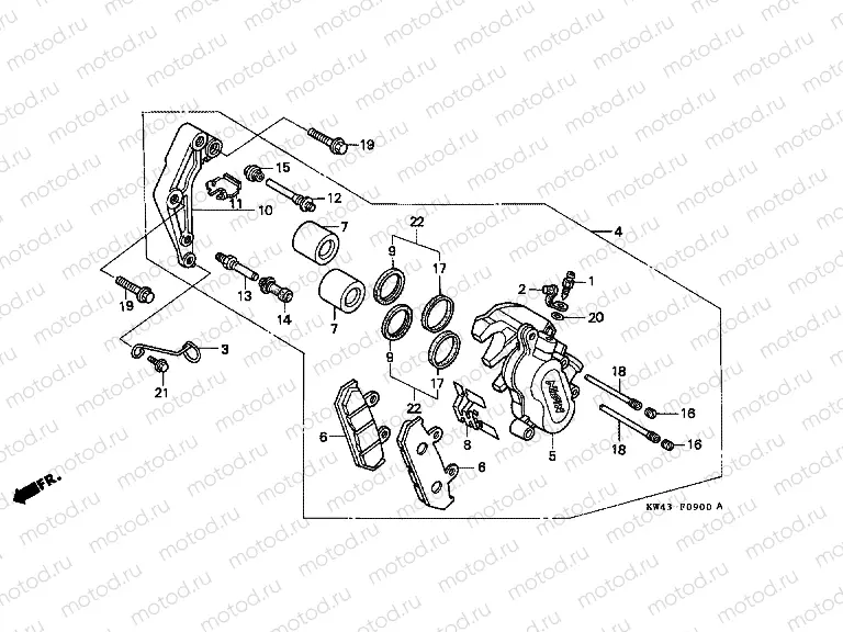 F-9 FRONT BRAKE CALIPER