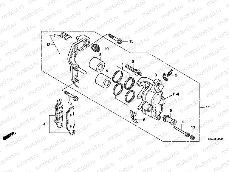 F-9 FRONT BRAKE CALIPER