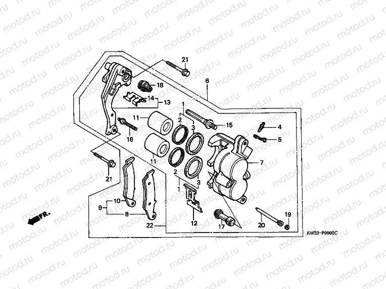 F-9 FRONT BRAKE CALIPER