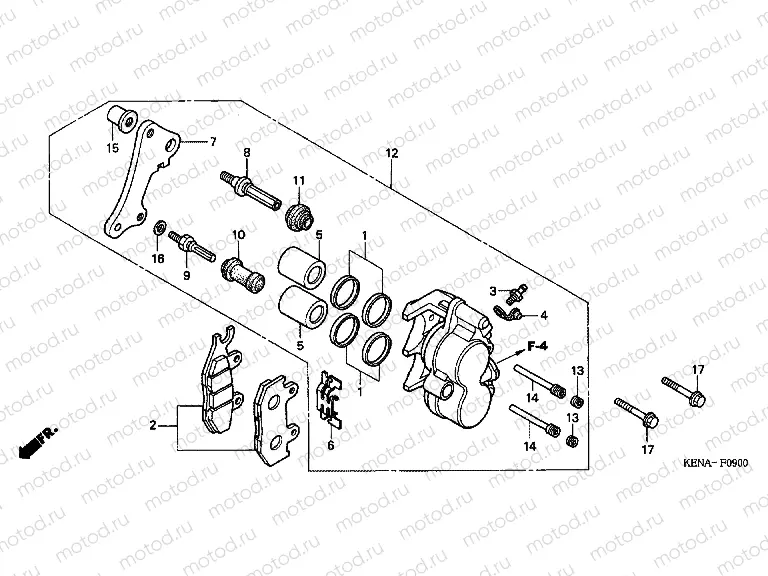 F-9 FRONT BRAKE CALIPER