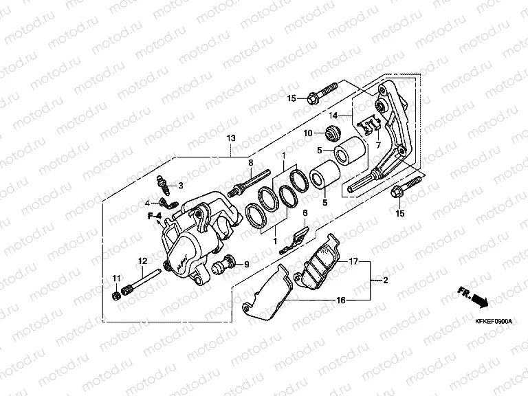 F-9 FRONT BRAKE CALIPER