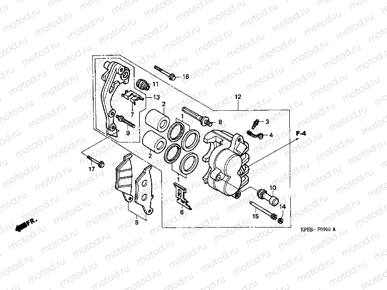 F-9 FRONT BRAKE CALIPER