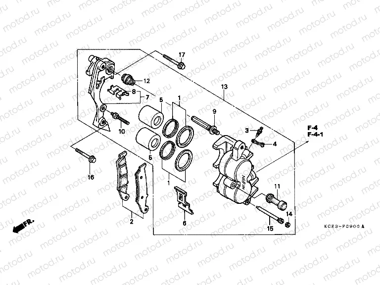 F-9 FRONT BRAKE CALIPER
