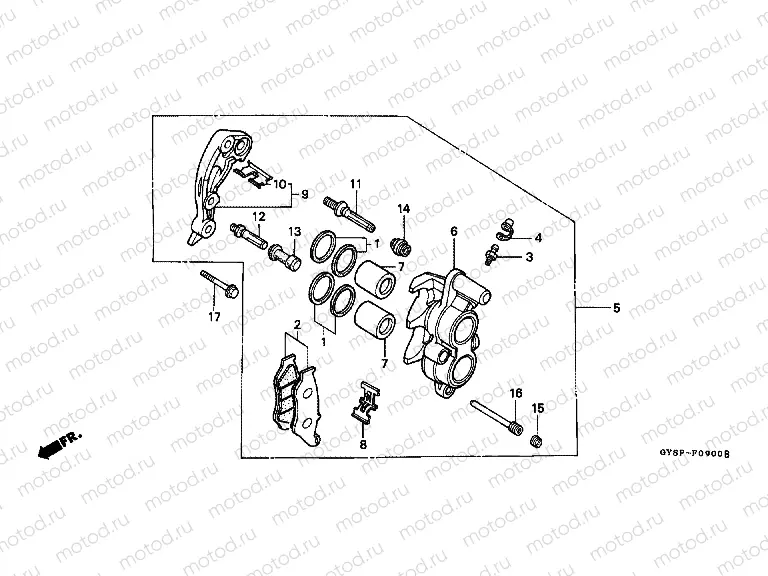 F-9 FRONT BRAKE CALIPER