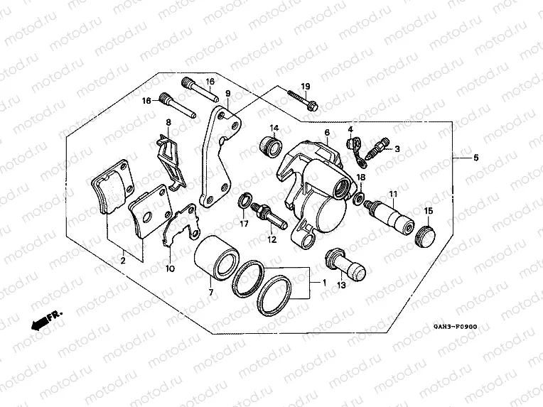 F-9 FRONT BRAKE CALIPER