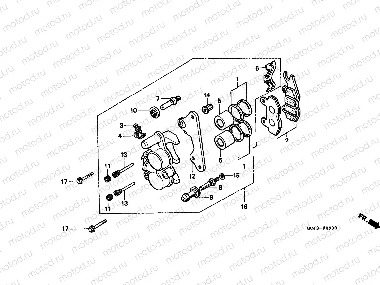 F-9 FRONT BRAKE CALIPER
