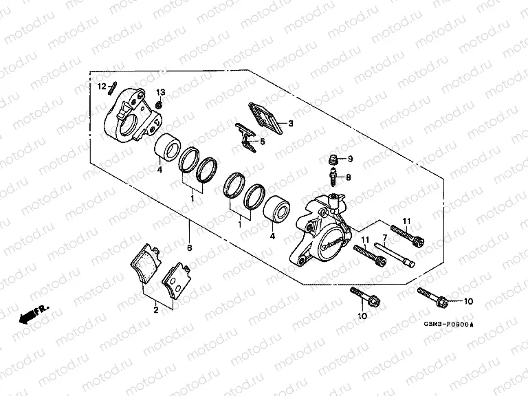 F-9 FRONT BRAKE CALIPER