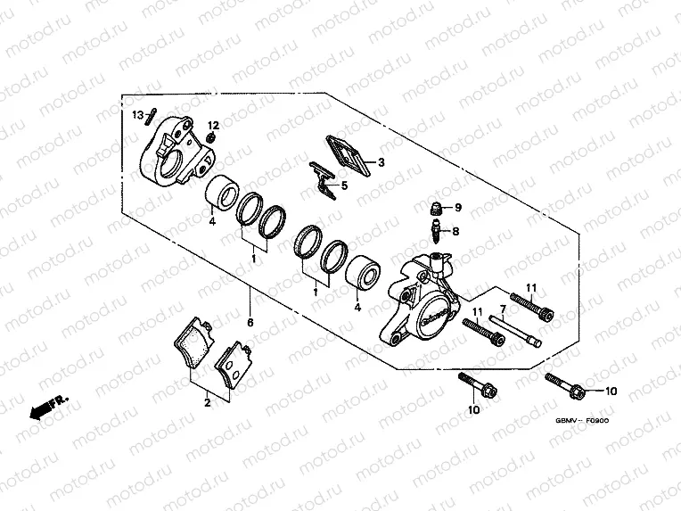 F-9 FRONT BRAKE CALIPER