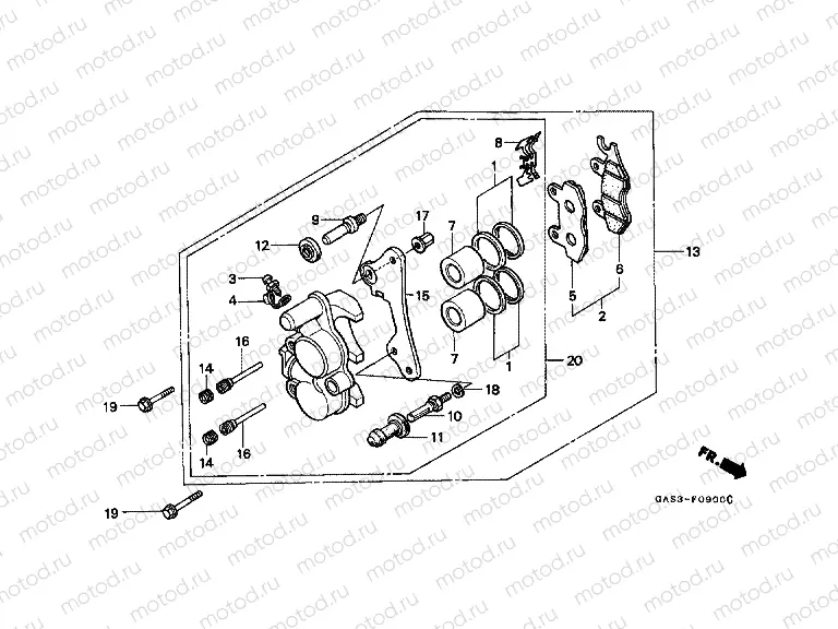 F-9 FRONT BRAKE CALIPER