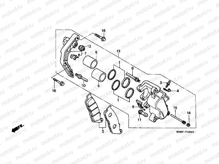 F-9 FRONT BRAKE CYLINDER