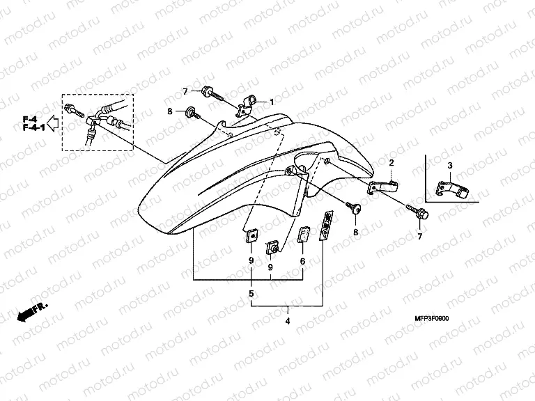 F-9 FRONT FENDER