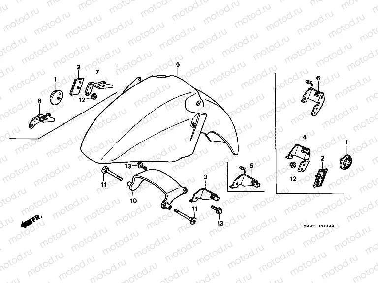 F-9 FRONT FENDER (ST1100 / ST1100AS)