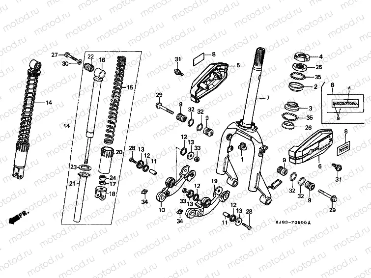 F-9 FRONT FORK (CH125E)